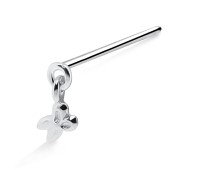 Scissor Shaped Silver Straight Nose Stud NSKA-551